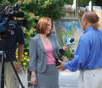 Jackson with NECN Film Crew